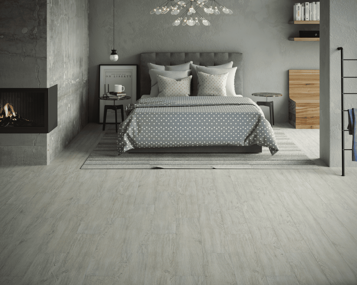 Кварцвиниловая плитка Art East замковая Art Tile Click Бархат Лазурный 45-122-ATC 1220×180×4 фото в интерьере