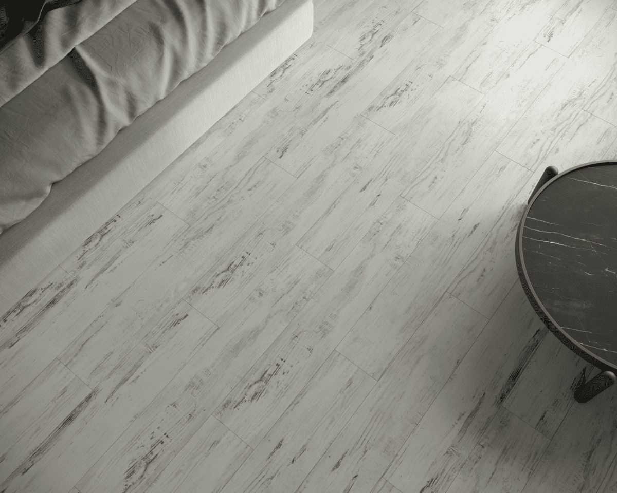 Кварцвиниловая плитка Art East замковая Art Tile Click Береза Прованс 45-137-ATC 1220×180×4 фото в интерьере