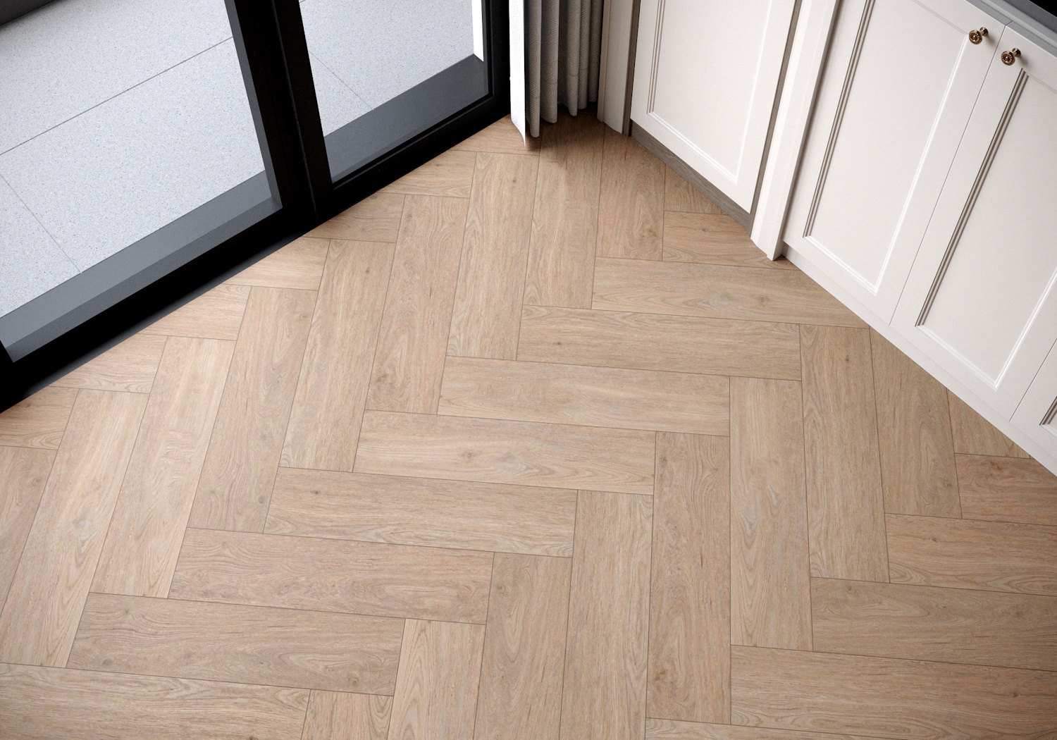 Кварцвиниловая плитка Art East замковая Art Tile Click Parquet HV Дуб Виктори 45-16-ATC-HV венгерская елка 600×150×4 фото в интерьере