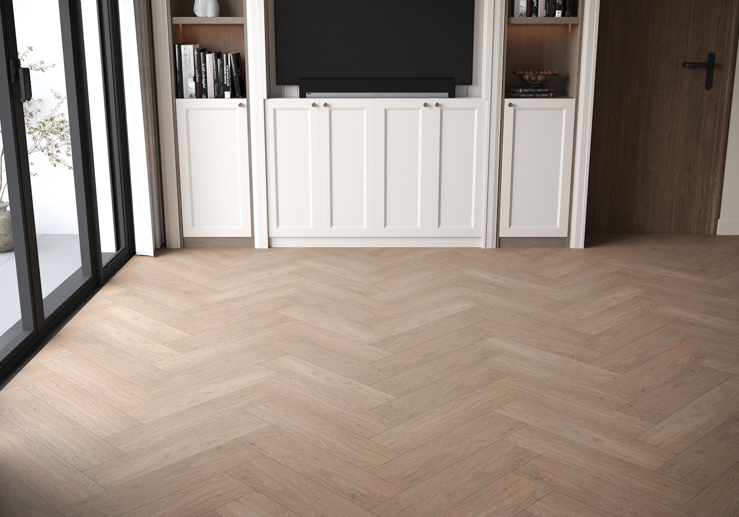 Кварцвиниловая плитка Art East замковая Art Tile Click Parquet HV Дуб Виктори 45-16-ATC-HV венгерская елка 600×150×4 фото в интерьере