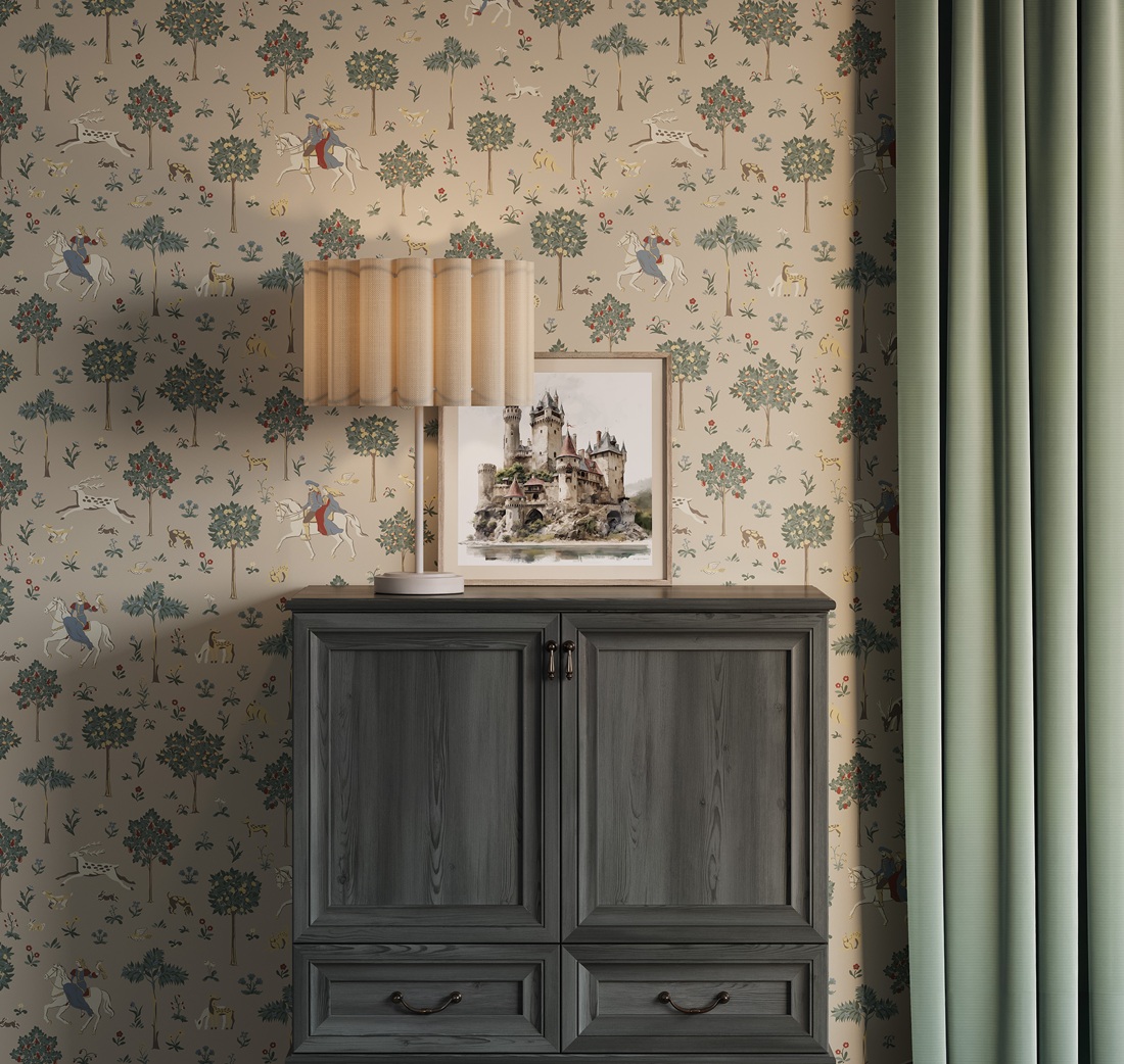 Обои Loymina Шервуд Осенняя охота Brit22 002 10,05×1 фото в интерьере