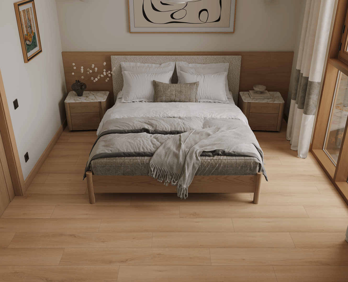 Ламинат Alpine Floor Aura Дуб Виченца LF100-24 1218×198×8 фото в интерьере