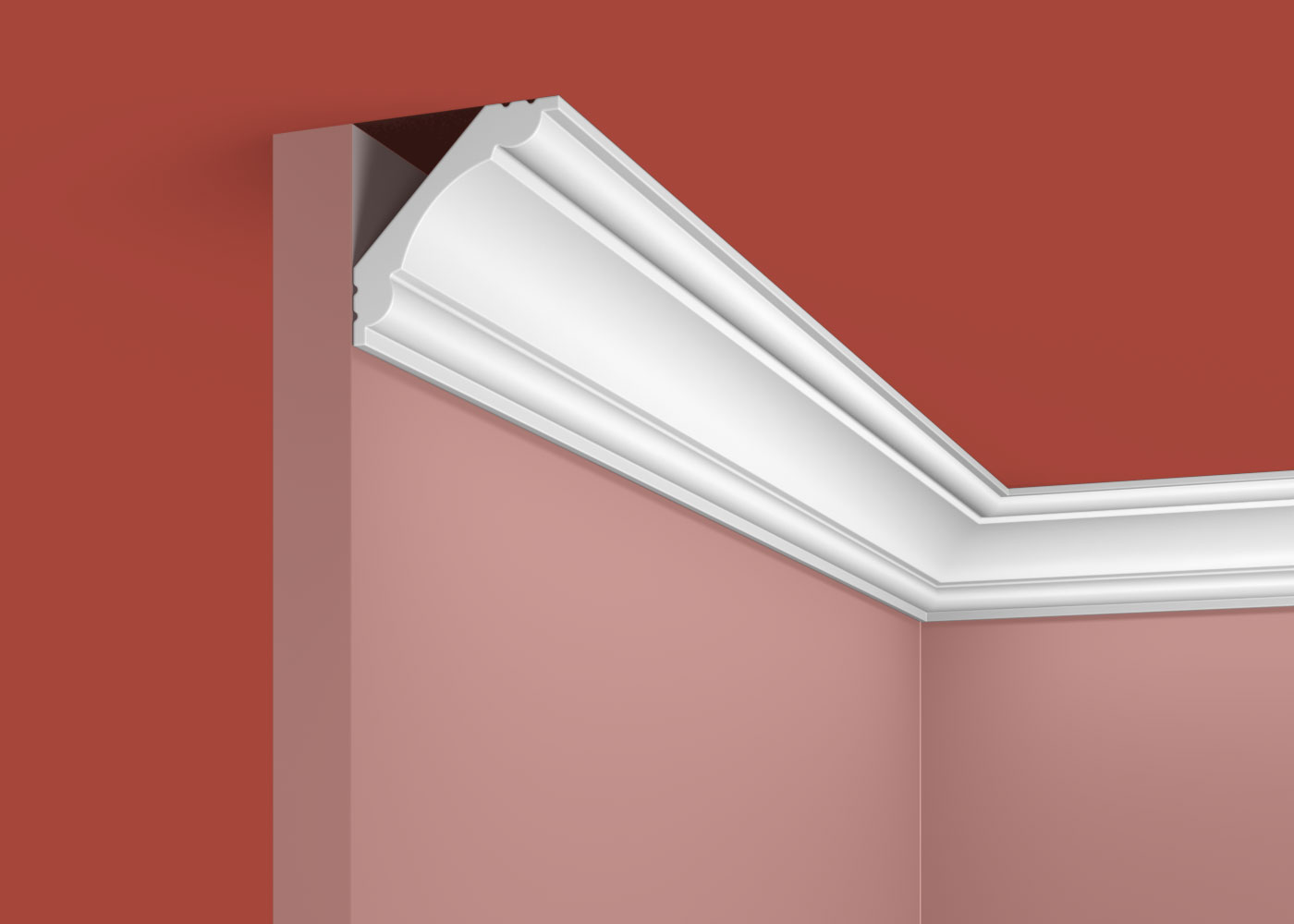 Потолочный плинтус под покраску Cosca Decor KX001 2000×50×50