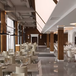 Потолочный плинтус под покраску Cosca Decor KX002 с подсветкой 2000×53×120