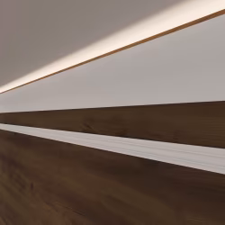 Потолочный плинтус под покраску Cosca Decor KX002 с подсветкой 2000×53×120