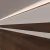 Потолочный плинтус под покраску Cosca Decor KX002 с подсветкой 2000×53×120 фото в интерьере
