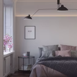 Потолочный плинтус под покраску Cosca Decor KX002 с подсветкой 2000×53×120