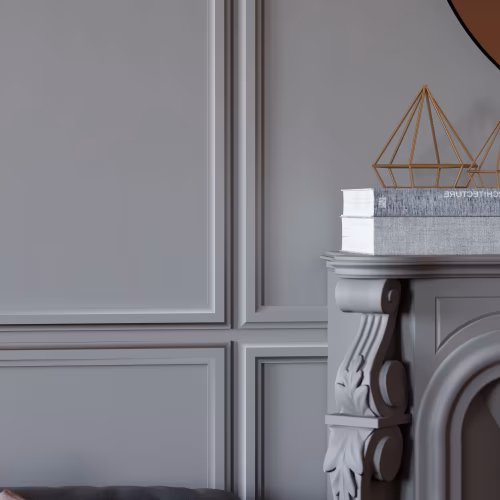 Потолочный плинтус под покраску Cosca Decor KX003 с подсветкой 2000×45×120