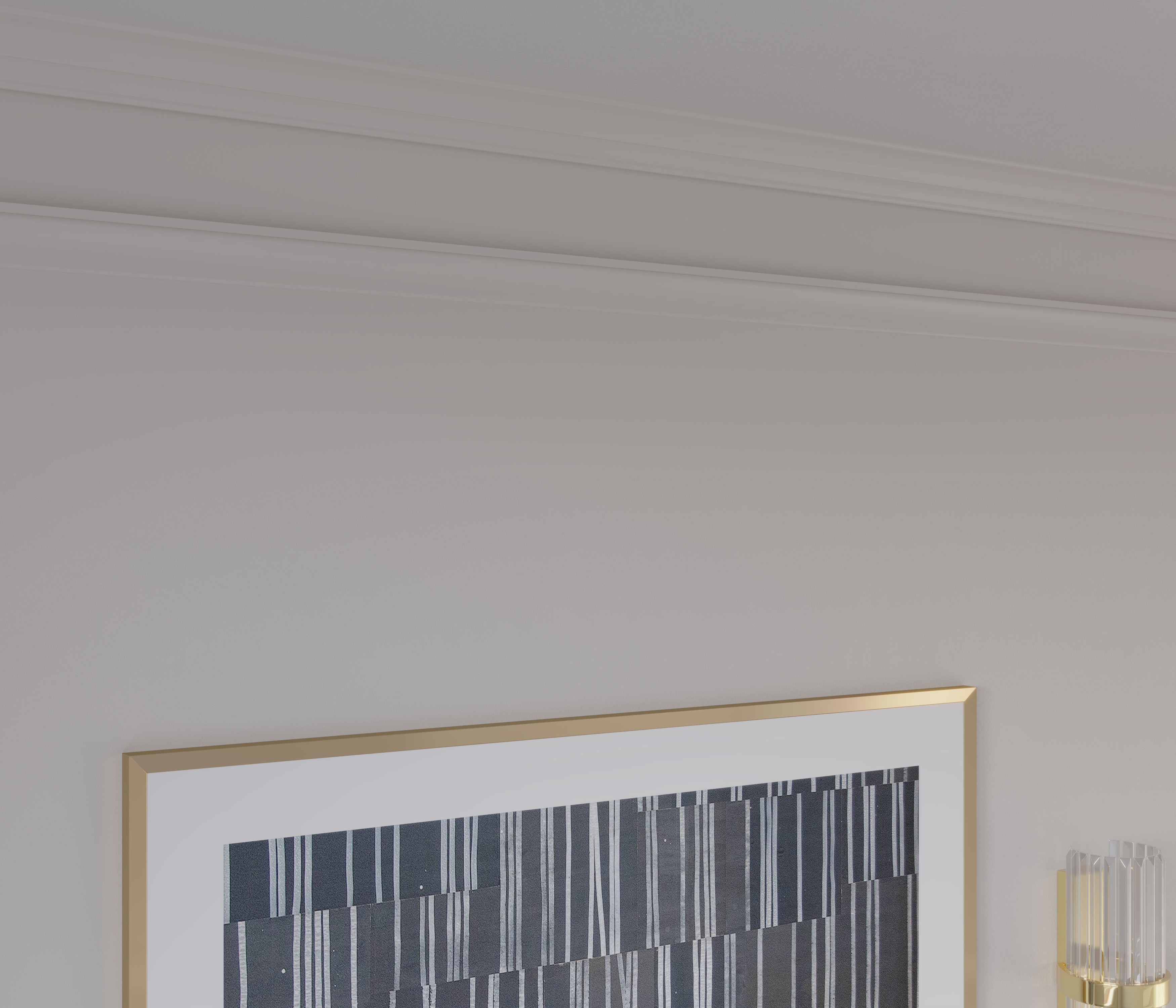 Потолочный плинтус под покраску Cosca Decor KX005 2000×69×71 фото в интерьере Потолочный плинтус под покраску Cosca Decor KX005 2000×69×71 фото в интерьере