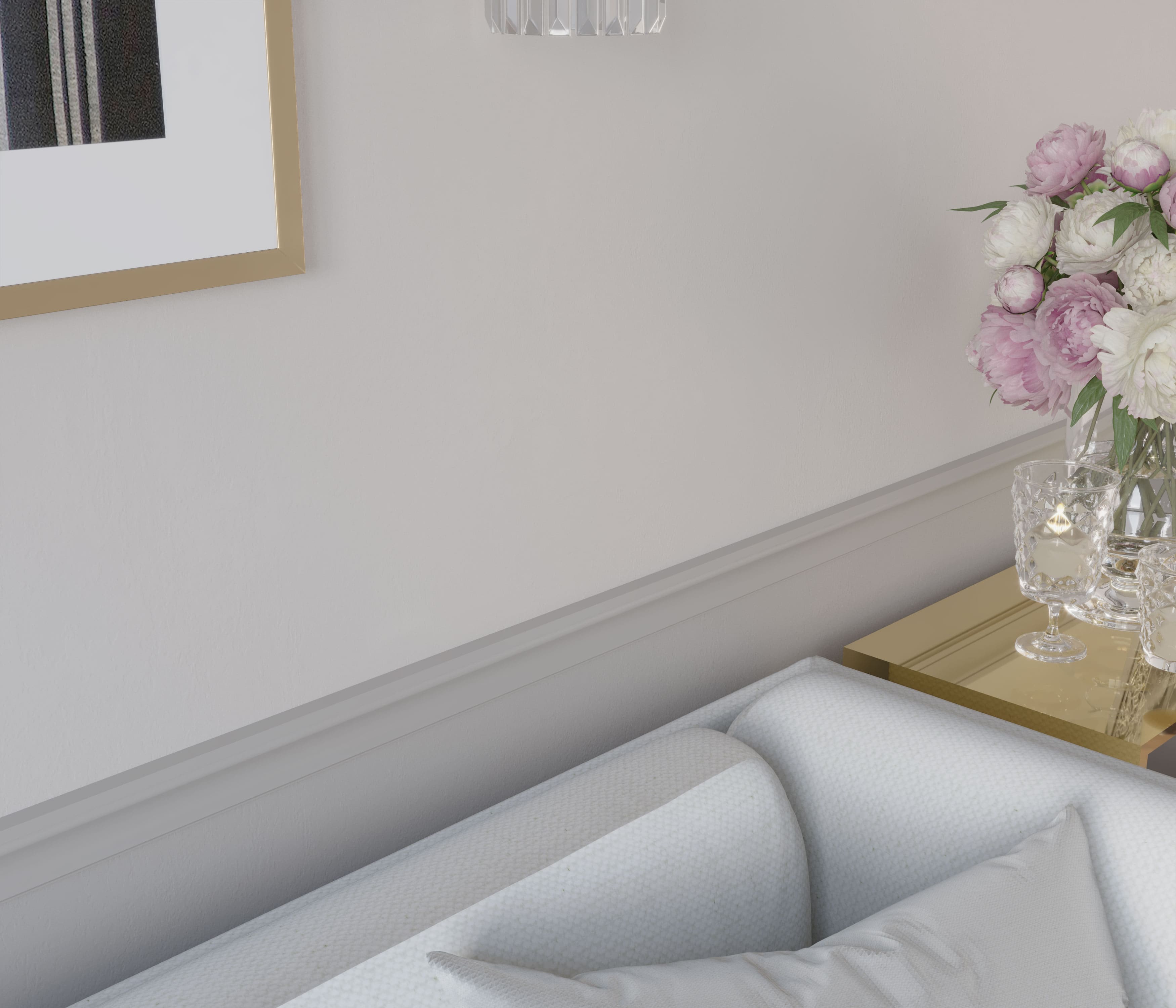 Потолочный плинтус под покраску Cosca Decor KX005 2000×69×71 фото в интерьере Потолочный плинтус под покраску Cosca Decor KX005 2000×69×71 фото в интерьере