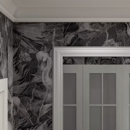 Потолочный плинтус под покраску Cosca Decor KX007 с подсветкой 2000×42×70