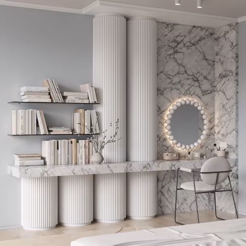 Потолочный плинтус под покраску Cosca Decor KX008 2000×49×49