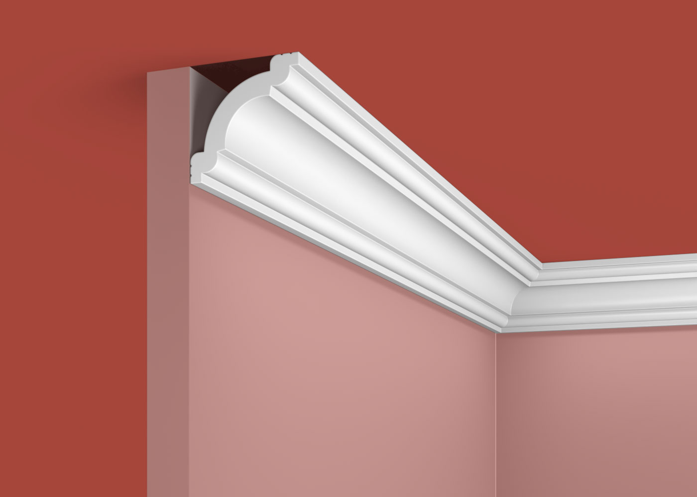 Потолочный плинтус под покраску Cosca Decor KX008 2000×49×49