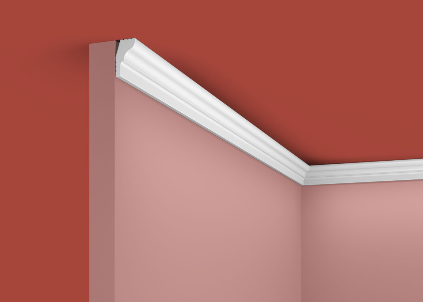 Потолочный плинтус под покраску Cosca Decor KX010 2000×15×25