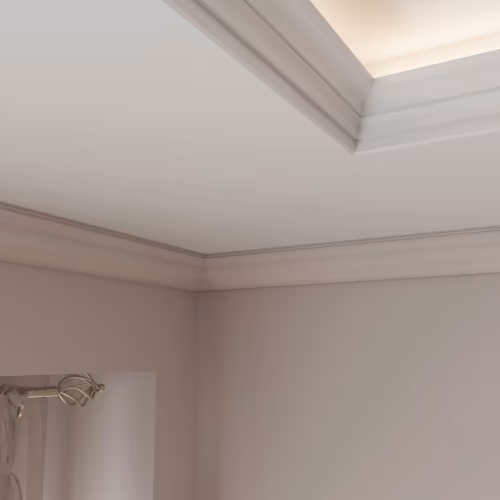 Потолочный плинтус под покраску Cosca Decor KX012 2000×80×80