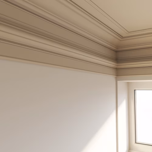 Потолочный плинтус под покраску Cosca Decor KX012 2000×80×80