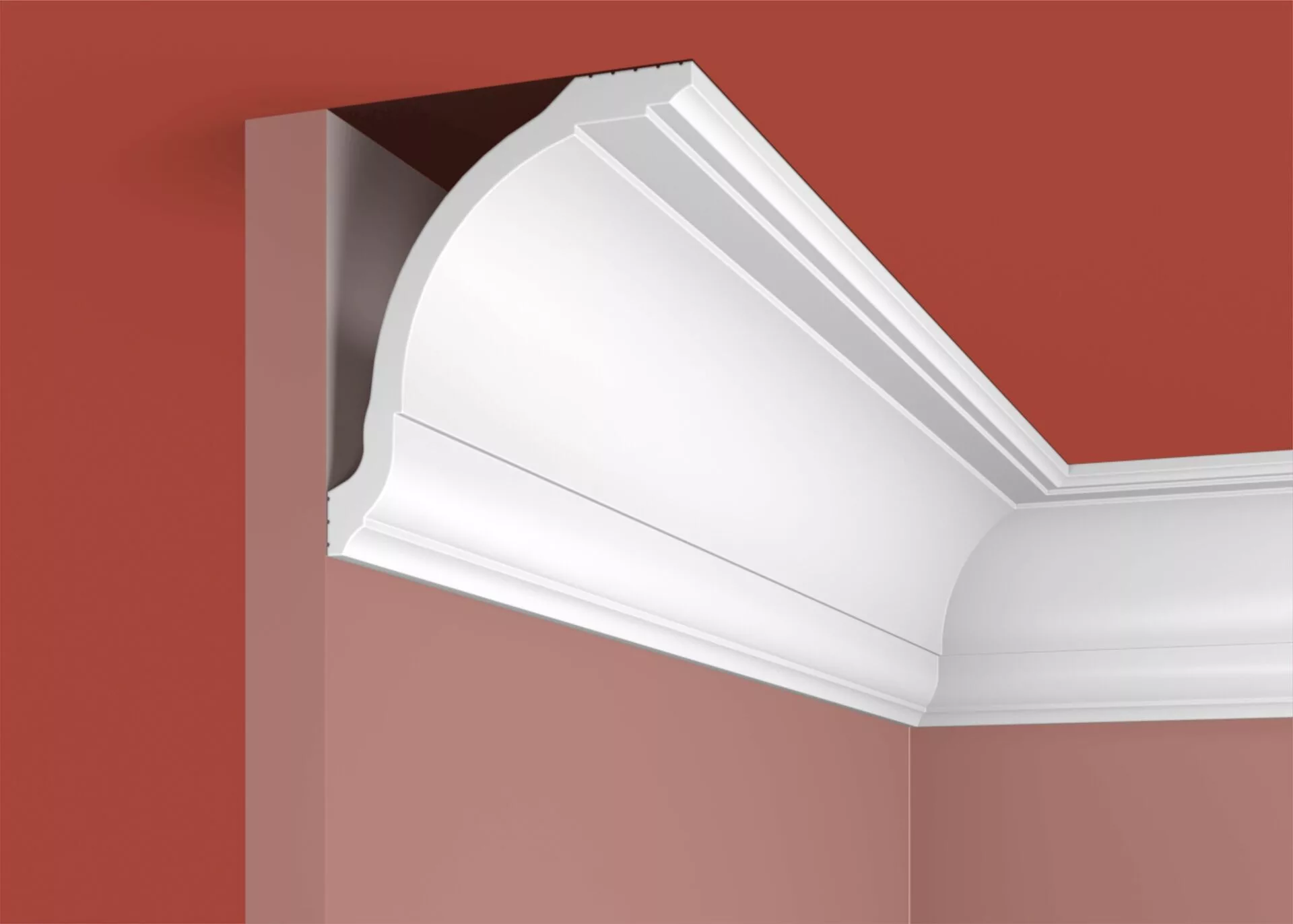 Потолочный плинтус под покраску Cosca Decor KX015 2000×84×97