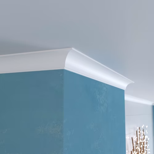 Потолочный плинтус под покраску Cosca Decor KX016 2000×43×43