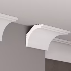 Потолочный плинтус под покраску Cosca Decor KX018 2000×48×40