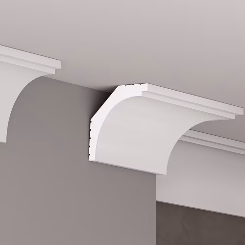 Потолочный плинтус под покраску Cosca Decor KX018 2000×48×40