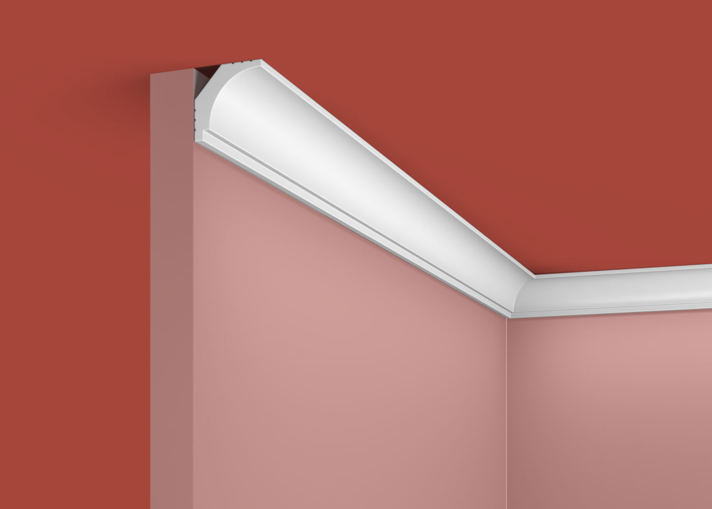 Потолочный плинтус под покраску Cosca Decor KX019 2000×30×30
