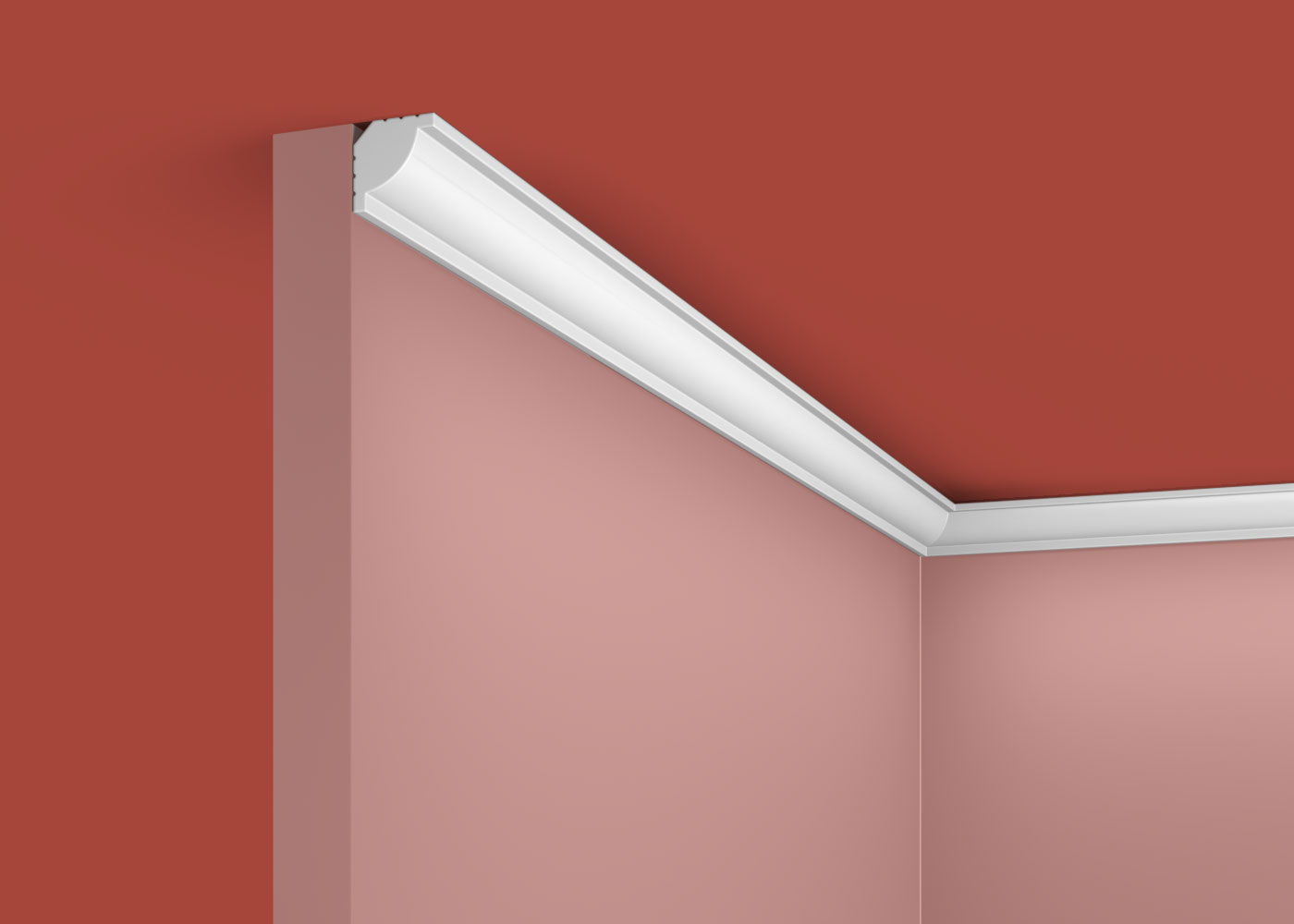 Потолочный плинтус под покраску Cosca Decor KX020 2000×20×20