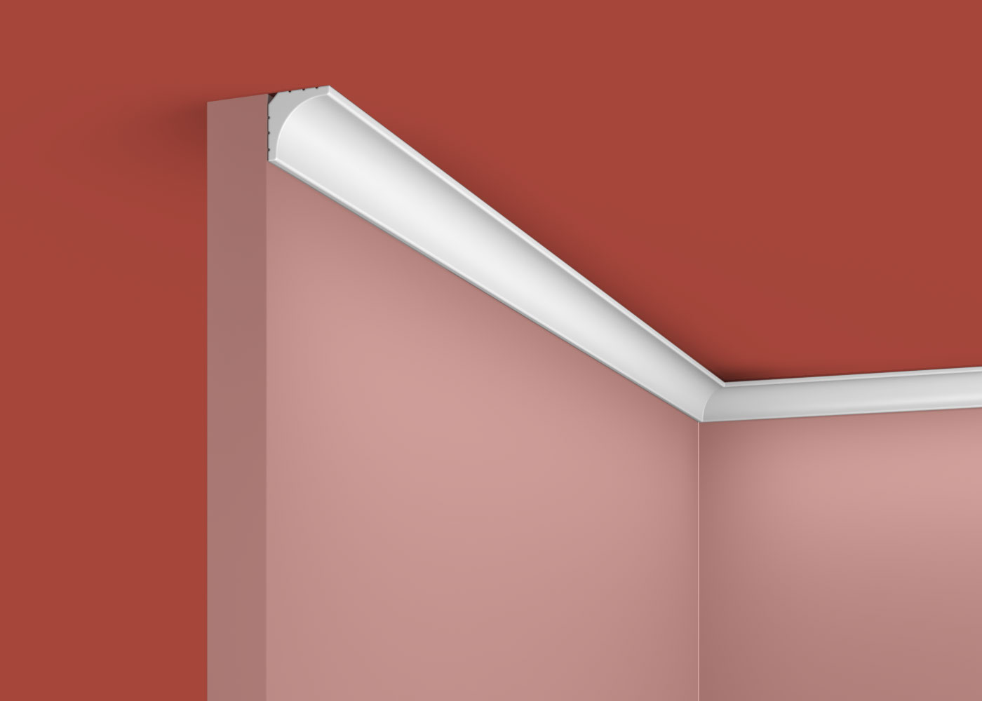 Потолочный плинтус под покраску Cosca Decor KX021 2000×20×20