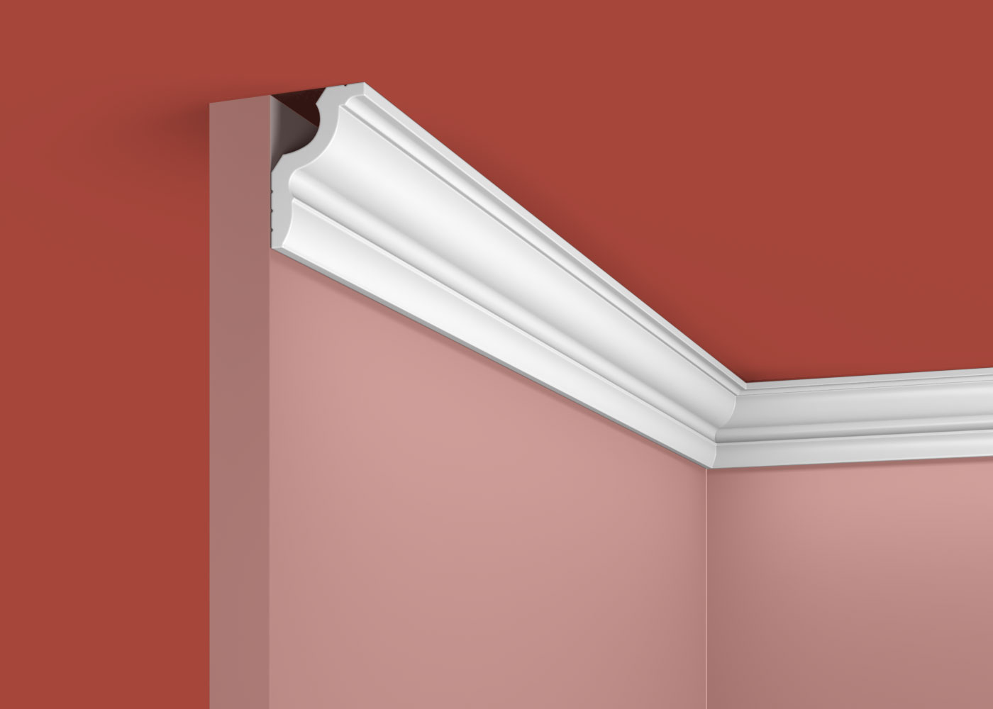 Потолочный плинтус под покраску Cosca Decor KX022 2000×30×45