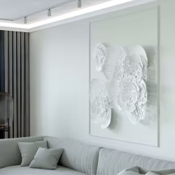 Потолочный плинтус под покраску Cosca Decor KX025 с подсветкой 2000×89×109