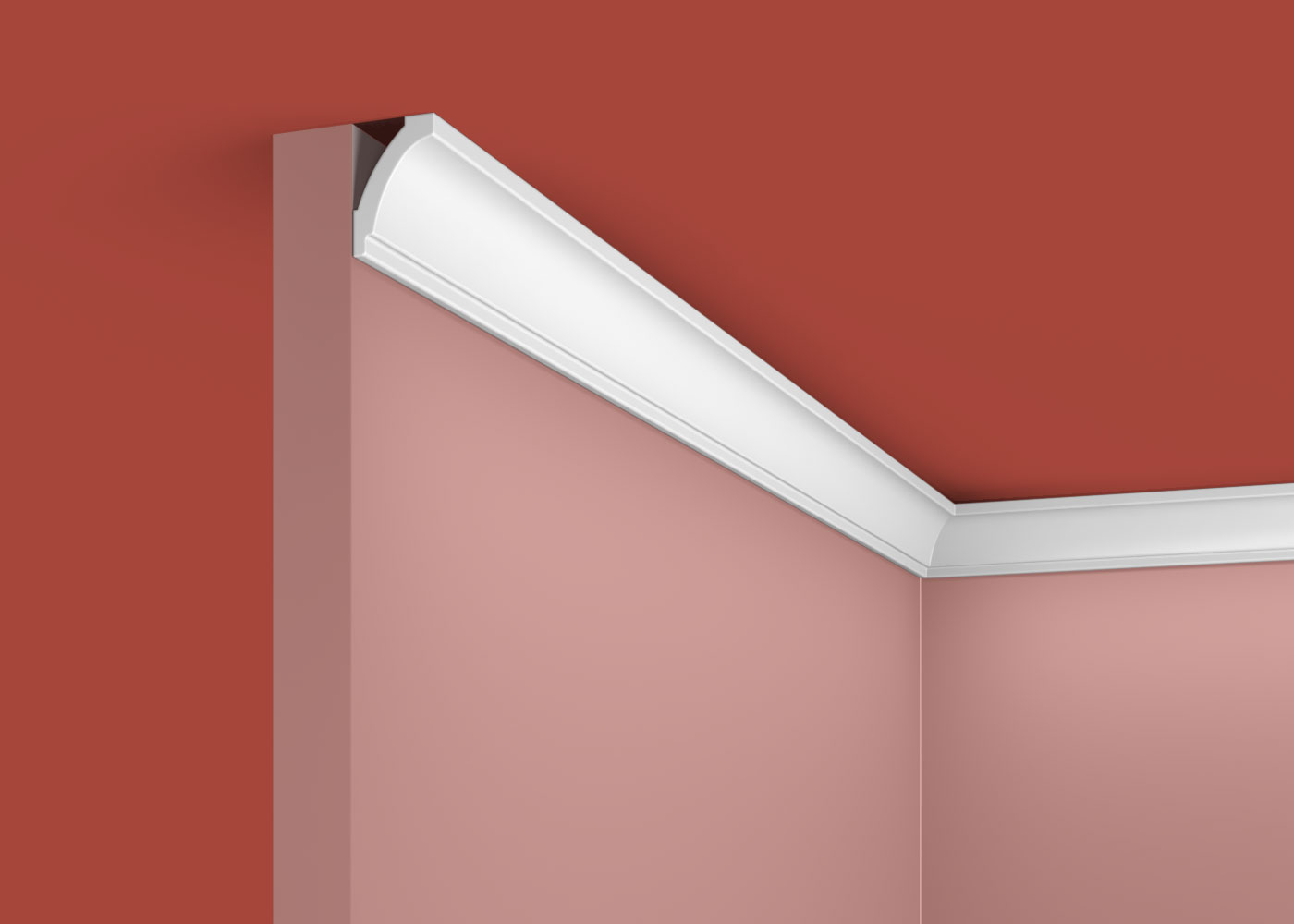 Потолочный плинтус под покраску Cosca Decor KX030 2000×20×30