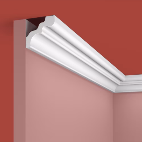 Потолочный плинтус под покраску Cosca Decor KX032 2000×42×46