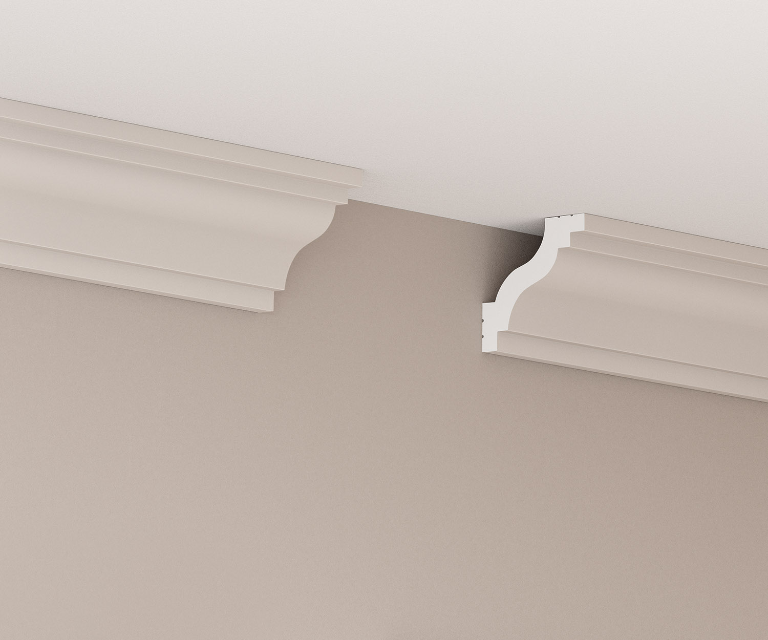 Потолочный плинтус под покраску Cosca Decor KX034 2000×41×40 фото в интерьере