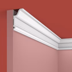 Потолочный плинтус под покраску Cosca Decor KX046 2000×31×59