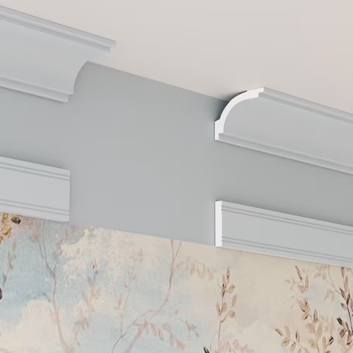 Потолочный плинтус под покраску Cosca Decor KX048 2000×50×70