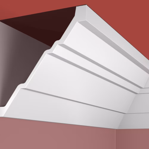 Потолочный плинтус под покраску Cosca Decor KX055 2000×145×147