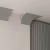 Потолочный плинтус под покраску Cosca Decor KX070 2000×150×150 фото в интерьере