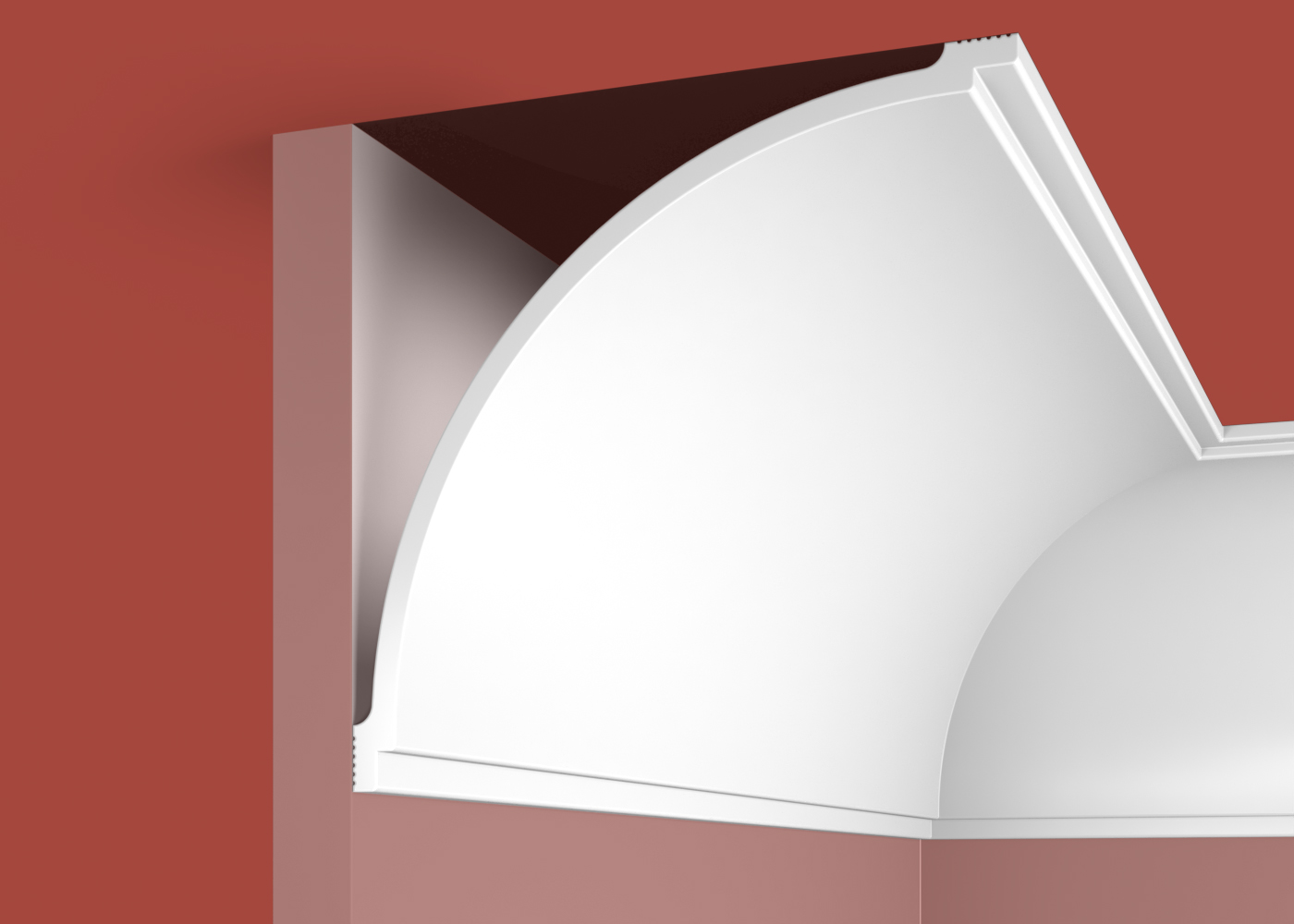 Потолочный плинтус под покраску Cosca Decor KX070 2000×150×150