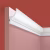 Потолочный плинтус под покраску Cosca Decor KX071 с подсветкой 2000×35×60