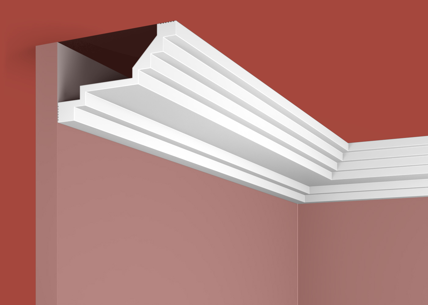 Потолочный плинтус под покраску Cosca Decor KX081 2000×100×60