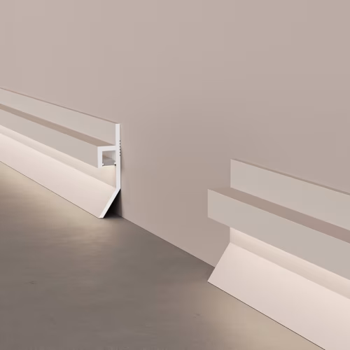 Плинтус под покраску теневой с подсветкой Cosca Decor Экополимер PL004 2000×65×16