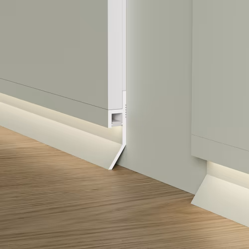 Плинтус под покраску теневой с подсветкой Cosca Decor Экополимер PL004 2000×65×16