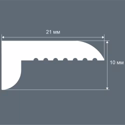 Микроплинтус под покраску Cosca Decor Экополимер PL015 2000×10×21