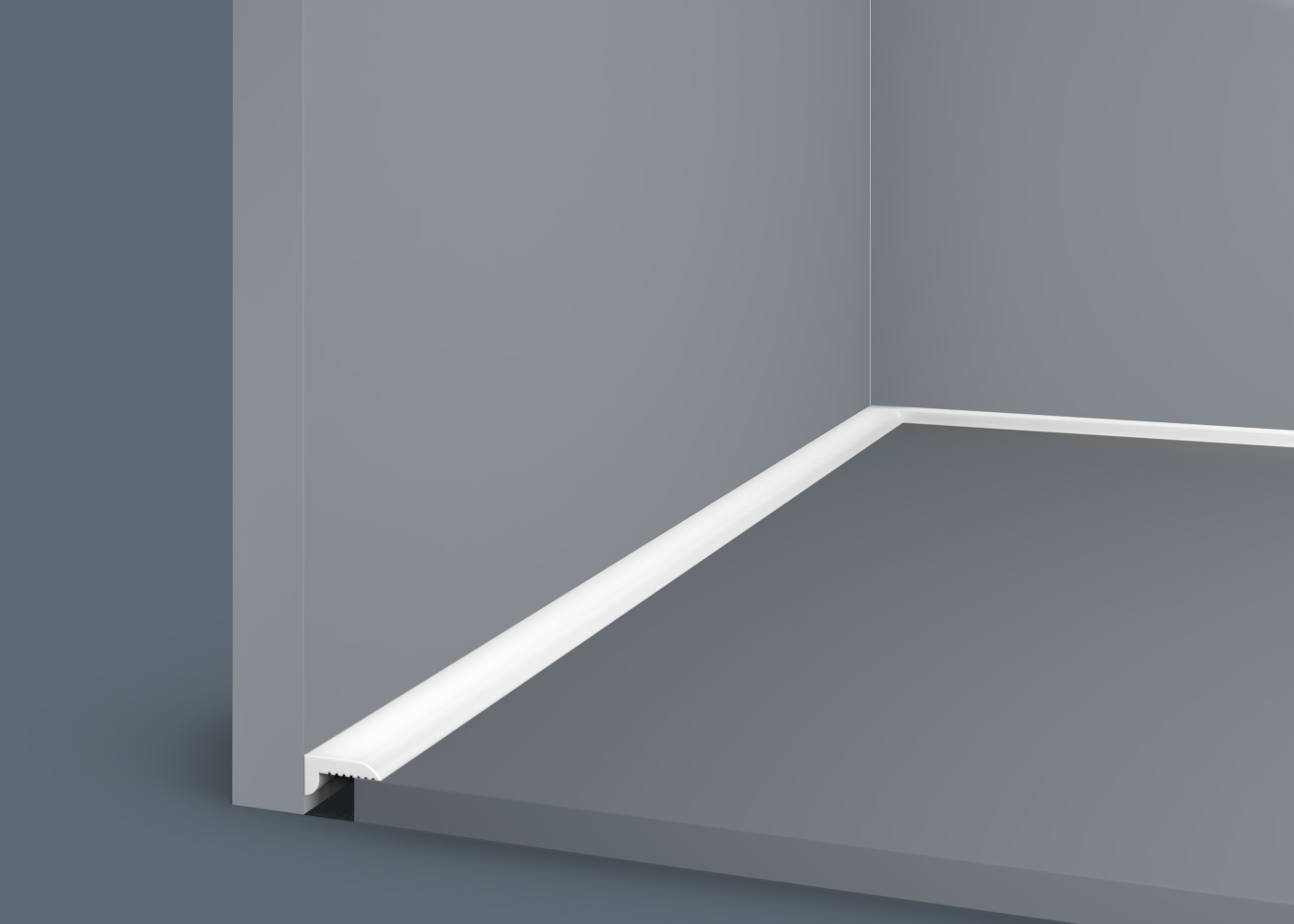 Микроплинтус под покраску Cosca Decor Экополимер PL015 2000×10×21