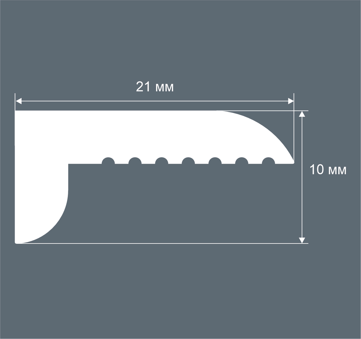 Микроплинтус под покраску Cosca Decor Экополимер PL015 2000×10×21