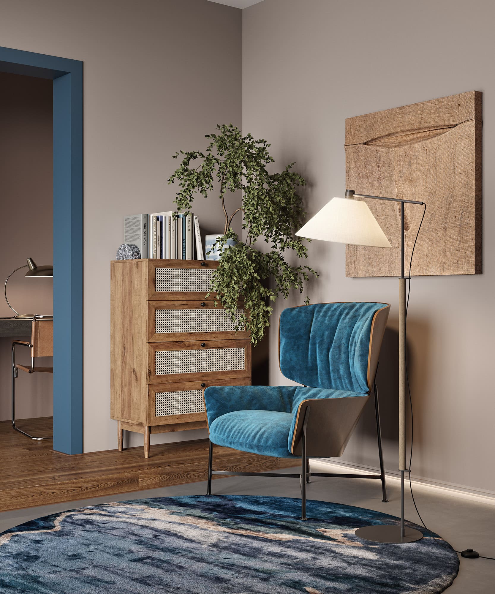 Микроплинтус под покраску Cosca Decor Экополимер PL015 2000×10×21 фото в интерьере