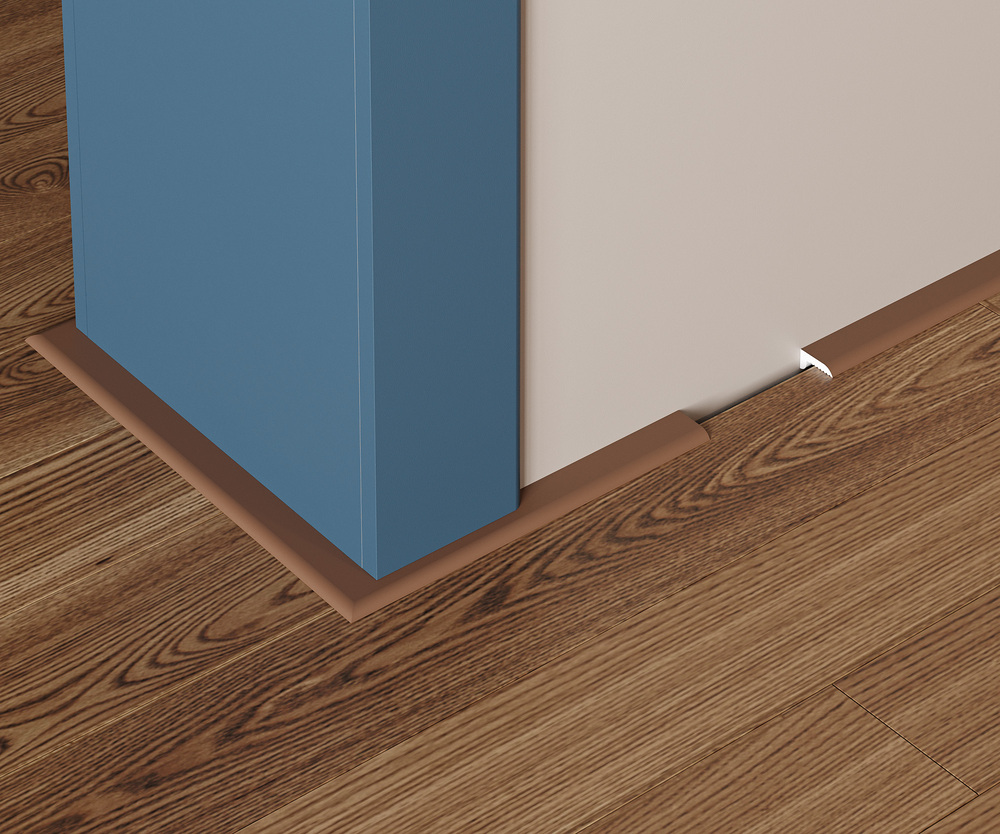 Микроплинтус под покраску Cosca Decor Экополимер PL015 2000×10×21 фото в интерьере