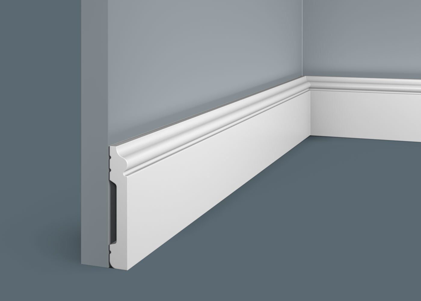 Плинтус под покраску Cosca Decor Экополимер PX002 2000×79×13