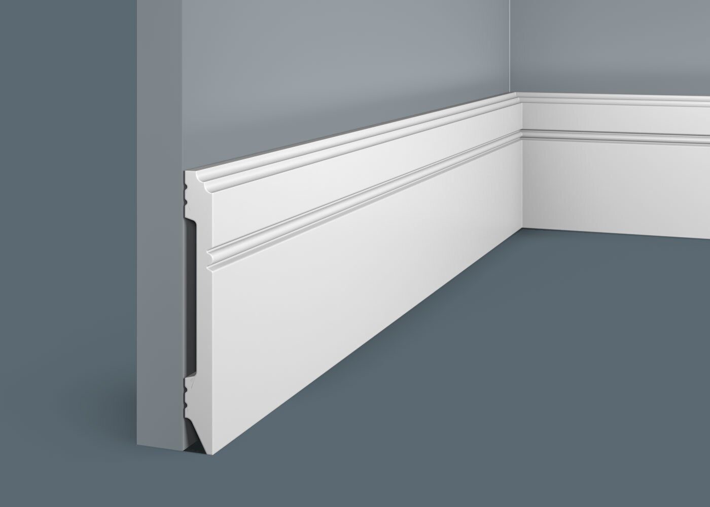 Плинтус под покраску Cosca Decor Экополимер PX005 2000×108×12