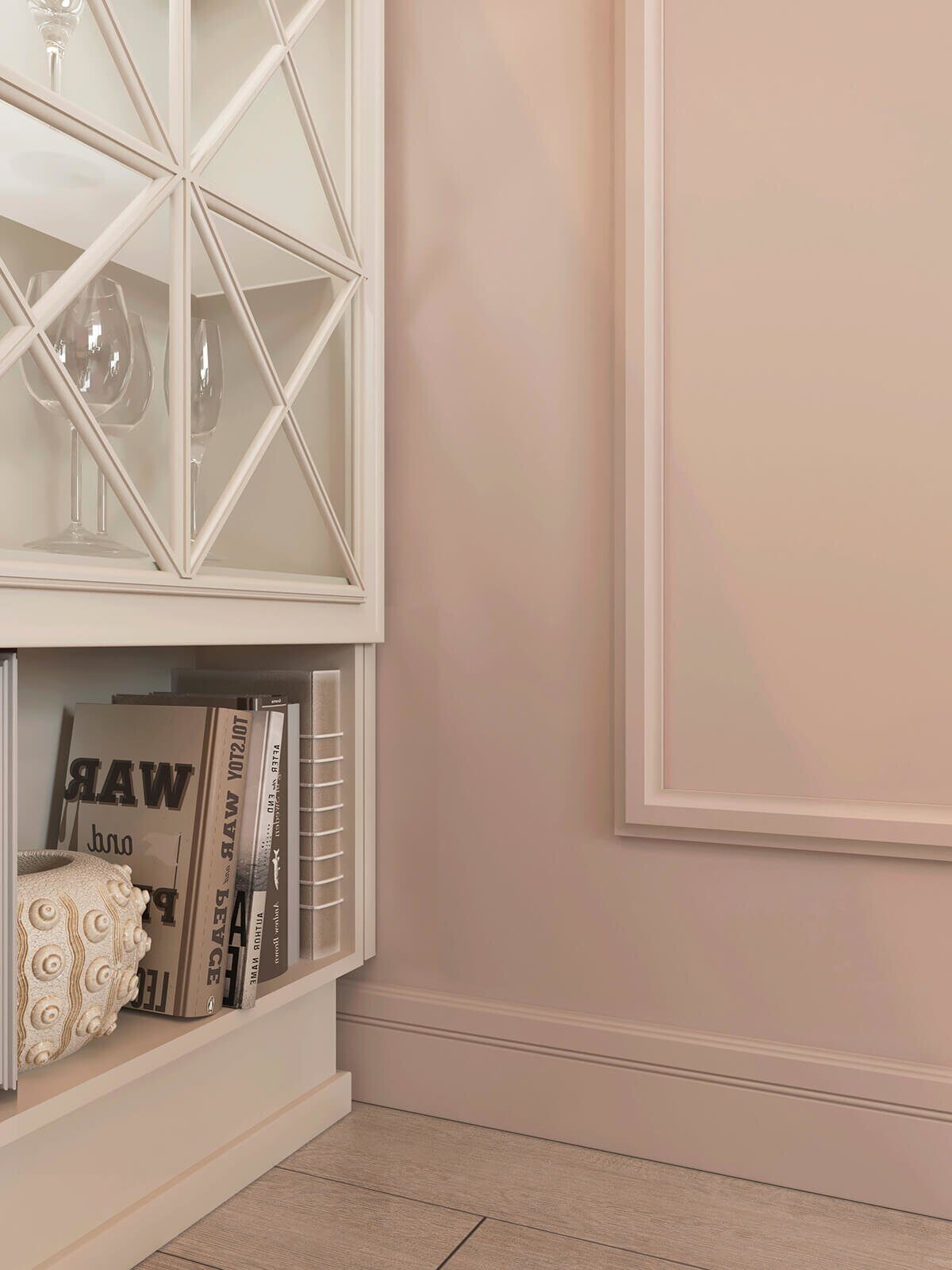 Плинтус под покраску Cosca Decor Экополимер PX005 2000×108×12 фото в интерьере