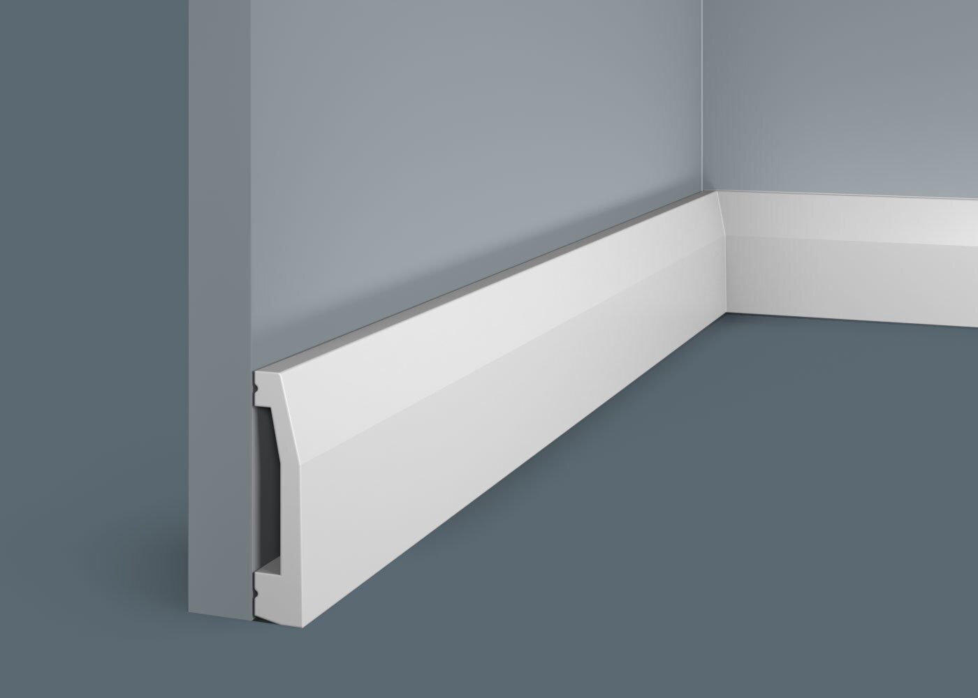 Плинтус под покраску Cosca Decor Экополимер PX008 2000×70×15